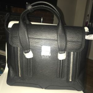 3.1 phillip lim: Black Leather Medium Pashli